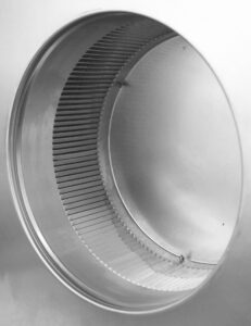 8 inch Roof Vent - Round Back Static Roof Vent - Inside Louvers