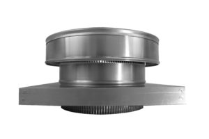 9 inch Roof Vent | Round Back Roof Jack Vent Cap with Curb Mount Flange - RBV-9-C2-CMF-TP