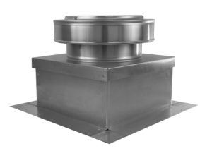 9 inch Roof Vent with Curb Mount Flange | Static Roof Vent - RBV-9-C2-CMF installed