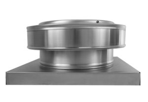 9 inch Roof Vent with Curb Mount Flange | Static Roof Vent - RBV-9-C2-CMF side view