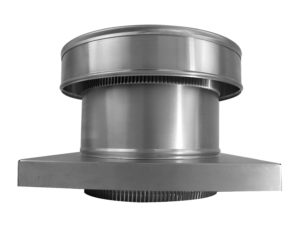 9 inch Roof Vent | Round Back Roof Jack Vent Cap with Curb Mount Flange - RBV-9-C4-CMF-TP