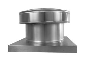 9 inch Roof Vent with Curb Mount Flange | Static Roof Vent - RBV-9-C4-CMF - Side View