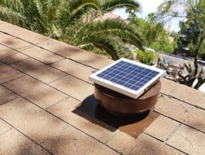 Round back Solar fan installed in Florida