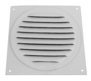 4 inch Diameter Round Soffit Vent - Mini Louver | RSV-4-WT - high angle
