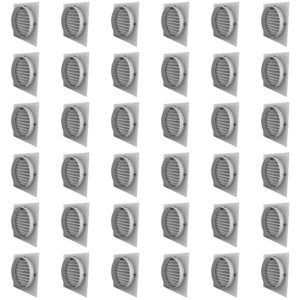 4 inch Round Soffit Vent 36 Pack - Mini Louver 36 Pack | RSV-4-WT(36)-screen