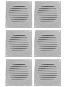 4 inch Round Soffit Vent 6 Pack - Mini Louver 6 Pack | RSV-4-WT(6)-Top