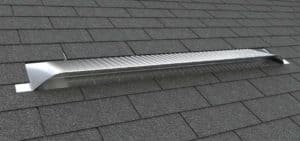 Static Off Ridge Roof Vents -  UV-75 Aluminum Low Profile Universal Vent (Dormer Vent) on Shingle Roof