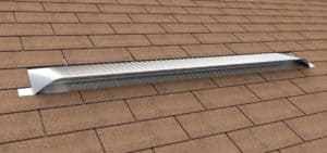 Static Off Ridge Roof Vents - UV-90 Aluminum Low Profile Universal Vent (Dormer Vent) on Shingle Roof